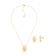 Conjunto Dourado e Prateado Polido CJ01010152MBLS R-99,00
